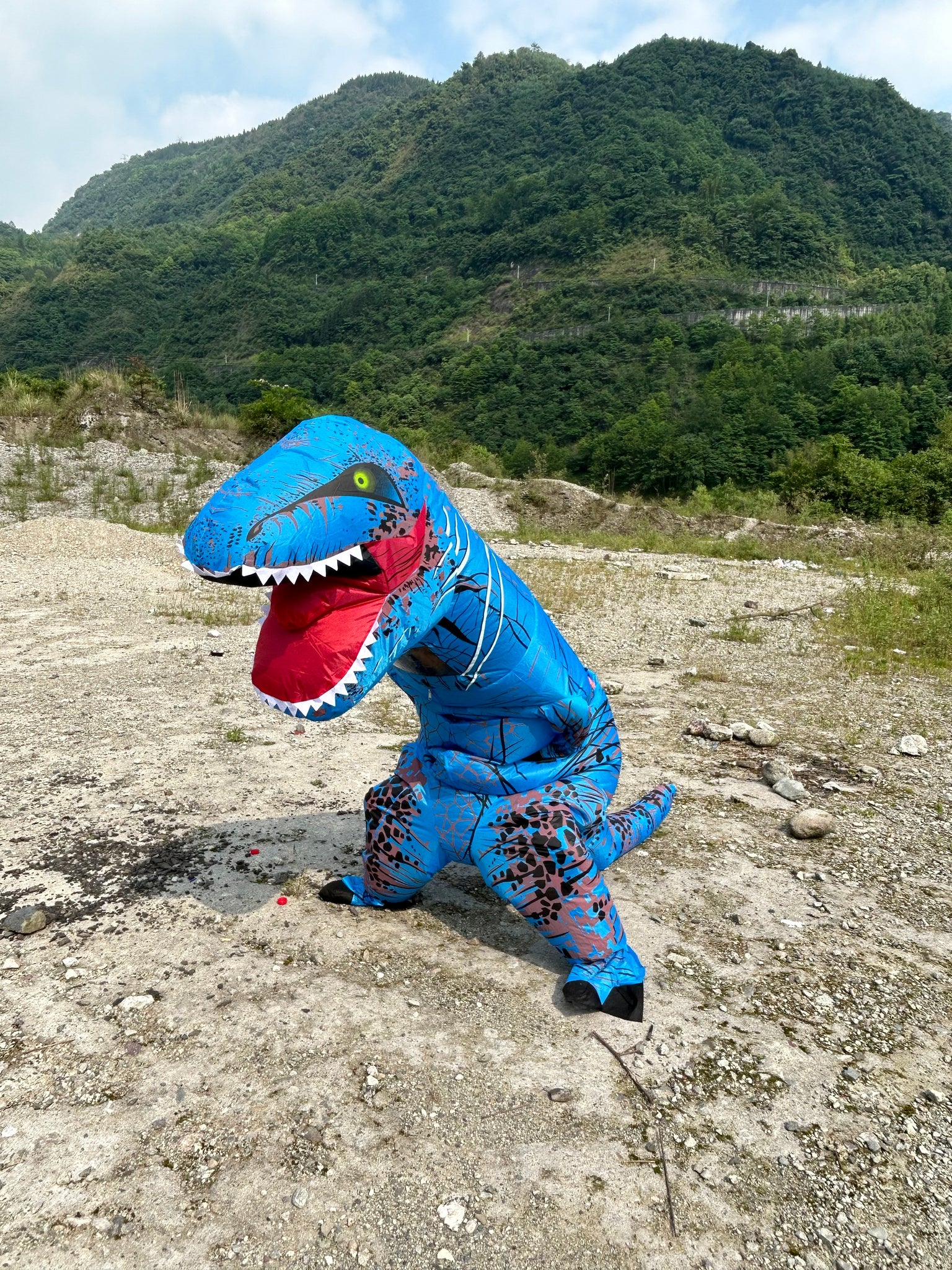 ティラノサウルス着ぐるみエアー恐竜ハロウィン仮装コスプレ子供 